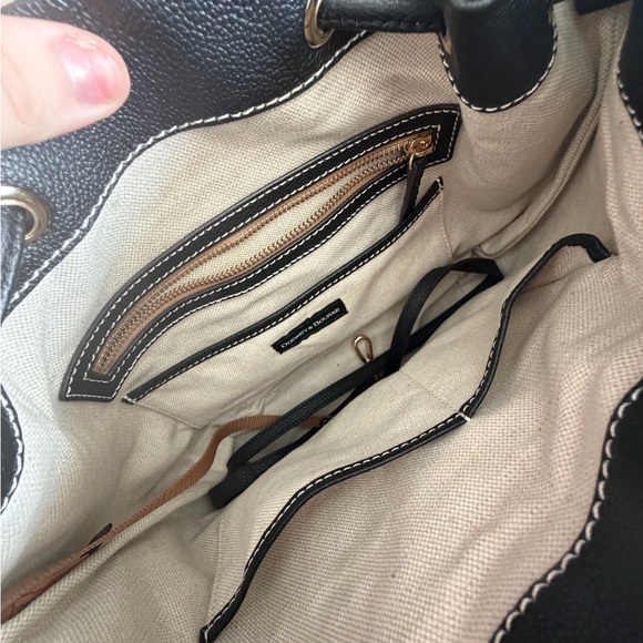 Dooney & Bourke Pebble Grain Leather Drawstring Bucket Bag – Black - Picture 2 of 3